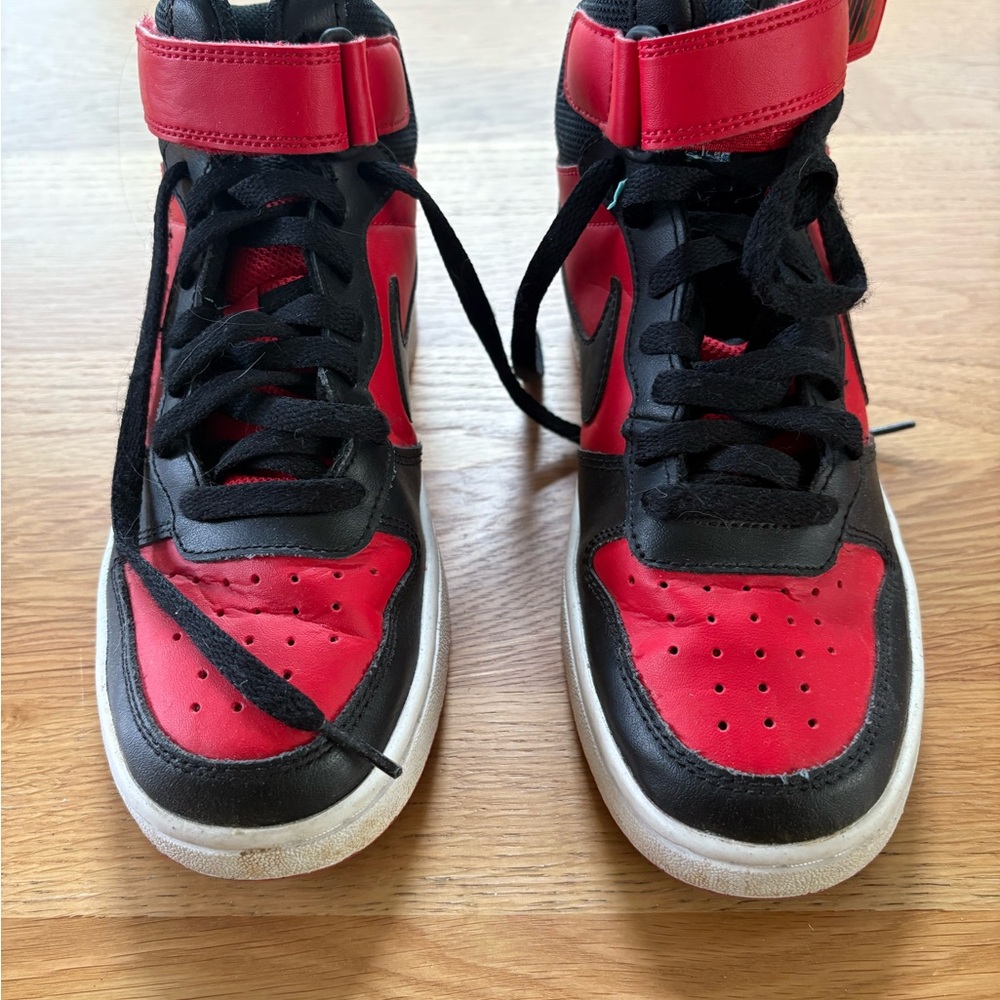 Nike Black and Red High-Top Sneakers - Picture 5 of 6
